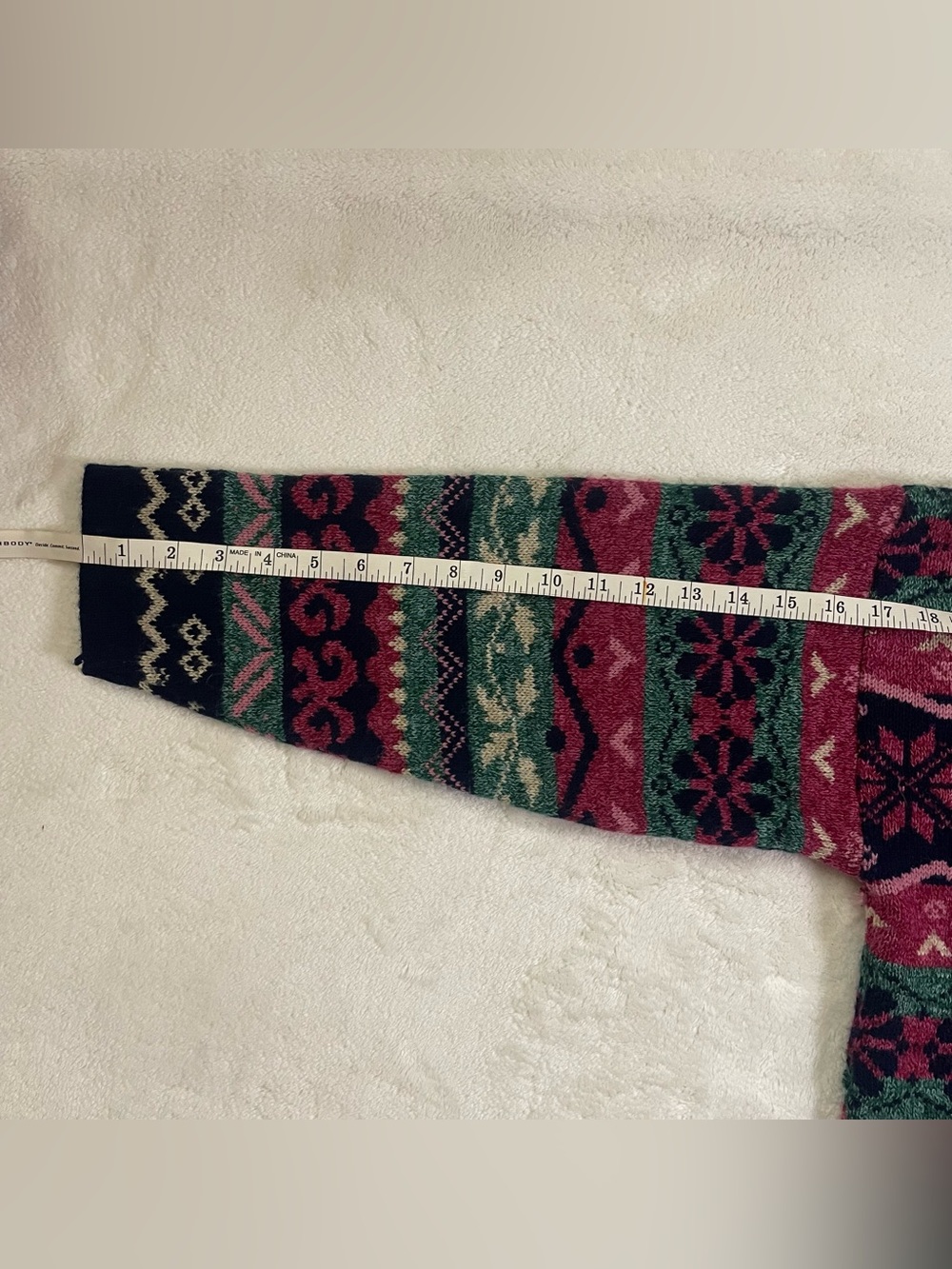 Private Eyes Vintage Knit Geometric Festive Design Pullover Sweater size M - Picture 10 of 14